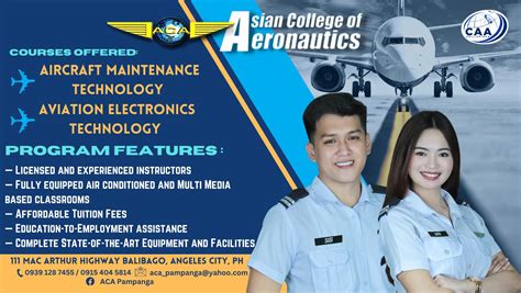 aca pampanga|Schools offering Aircraft & Aviation courses in Pampanga.